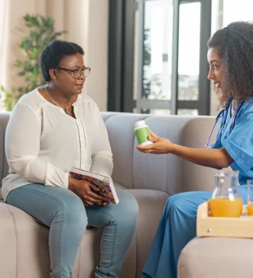 Aged Woman Feeling Thankful